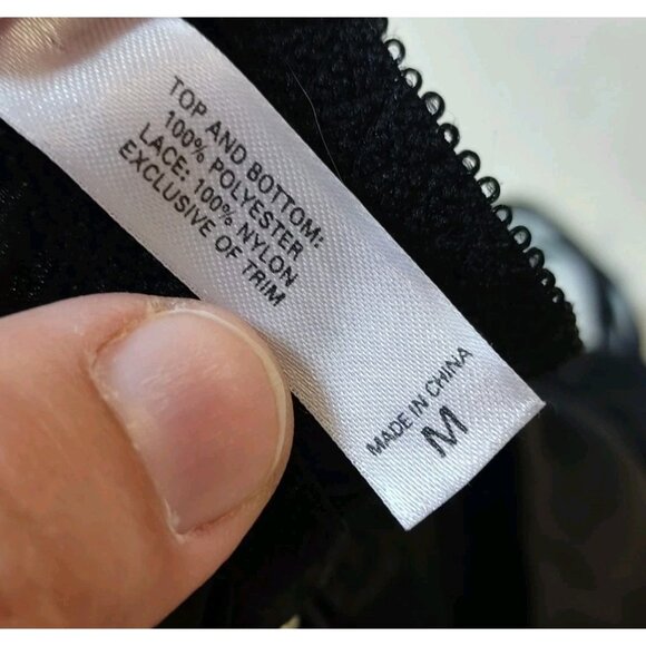 Victoria’s Secret Lingerie Slip Chemise Womens Sz M Black Grunge Goth Babydoll - Picture 12 of 13